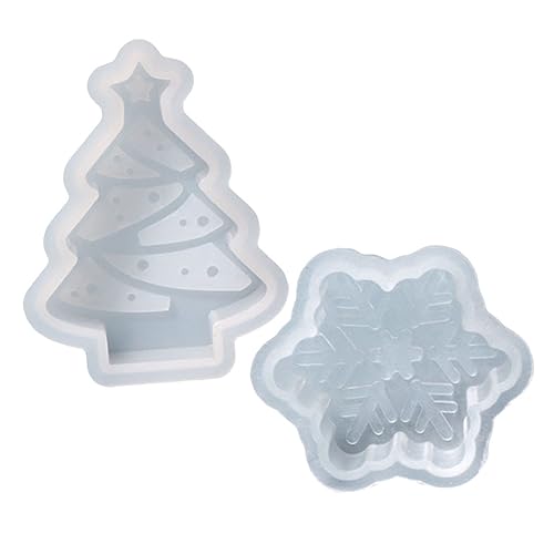 IWOWHERO 2er Set Silikon Kerzenformen Für Weihnachten Dekorative Kerzenformen Im Weihnachtsdesign Ideal Für Die Herstellung Von Einzigartigen Handgemachten Kerzen Und Festlicher von IWOWHERO