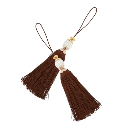 IWOWHERO 2st Vorhang Perle Quaste Gardinenquasten Für Vorhänge Diy Quasten Schmuck Quasten Charms Goldene Vorhänge Goldene Quasten Gardinenquasten Wohnaccessoires Polyester Coffee von IWOWHERO