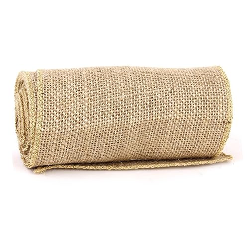 IWOWHERO 3 Meter Lange Sackleinen Jute Tischdecke Ideal Für Heimwerker Heim Und Hochzeitsdekoration 30 Cm Breite Naturbraun Robust Und Vielseitig Einsetzbar von IWOWHERO