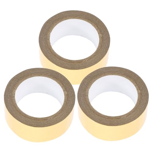 IWOWHERO 3 Rollen Heißprägeband Scrapbook-Dekor Klebeband für Scrapbooking metallisches Washi-Tape Scrapbook-Klebebänder selber machen Tagebuchband Scrapbooking Washi Tape bronzieren Golden von IWOWHERO