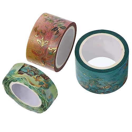 IWOWHERO 3 Rollen Taschenband Blumen-Washi-Tape Scrapbooking-Dekorationen Abdeckband Malerband the washi tape label aufkleber kinder Washi-Tape selber machen Vintage-Klebeband Papier von IWOWHERO