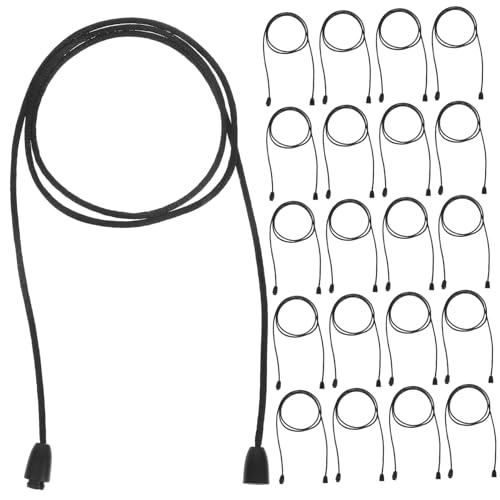 IWOWHERO 30 Sätze Abnehmbares Halskettenband Perlenkette Halskette Schnur Lanyard-kit Perlenschnur-clips Kordelketten Mit Verschluss Kettenverlängerungen Schwarze Seilkette Nylon Black von IWOWHERO