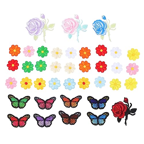 IWOWHERO 39pcs Schmetterlinge Stickflächen Set DIY Newing Basteln Applikationen von IWOWHERO