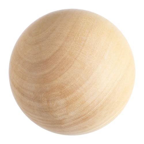 IWOWHERO 3St 9 cm runde Kugel 20cmHolz Ersatzbälle Kugeln aus Buchenholz kleine runde Kugel Hartholz bowls schüsseln jucarii pentru copii bastelzeug spielzeug Holzkugel feste Kugel hölzern von IWOWHERO