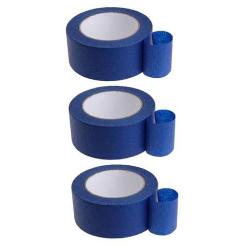 IWOWHERO 3St breites Klebeband hitzebeständiges klebeband hitzebeständiger klebeband heat resistant tape Malerband Bettklebeband für 3D-Drucker Zeichenband panters Klebeband Abdeckband Blue von IWOWHERO