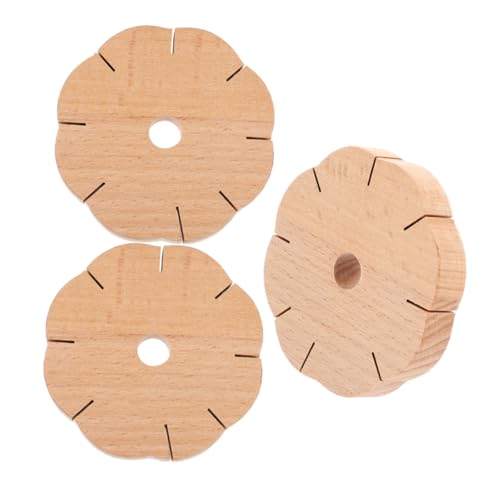 IWOWHERO 3st Werkzeug Zum Flechten Von Seilen Kitting-disc Stricker Aus Wollseilen Armband-strickscheibe Stricker Aus Holz Garn Wollstricker Tragbare Strickmaschine Aus Holz Hölzern von IWOWHERO