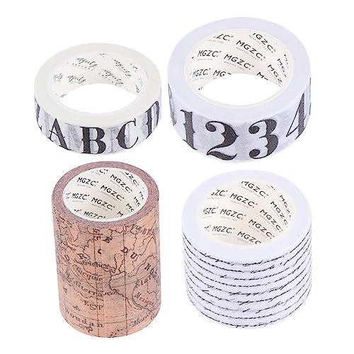 IWOWHERO 4 Rollen Washi-tape Sammelalbum Aufkleber Scrapbooking Japanisches Washi Tape Scrapbook-klebeband Dekoratives Klebeband Retro-dekor Washi-klebeband Planer Maskierung Papier von IWOWHERO