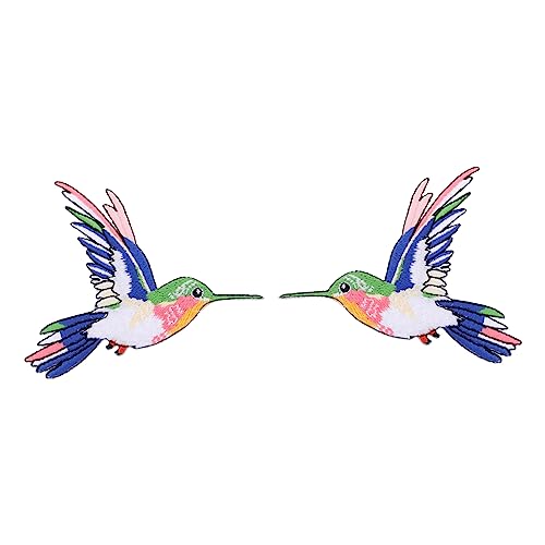 IWOWHERO 4 Stück Banner Vogel-aufkleber Kolibri-nähflicken Aufnäher Kolibri-applikationen Kolibri-patches Patch-kleidung Kostüm Für Perlen Paillette Vogel Patch Flecken Rayon Colorful von IWOWHERO