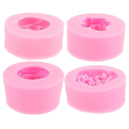 IWOWHERO 4 Stück Kuchen Silikonform Diy-werkzeuge Kuchenform Aus Silikon Blumenformen Aus Silikon Blumenform Selber Machen Silikonform Für Blumendekoration Blumen-silikonform Kieselgel Rosa von IWOWHERO