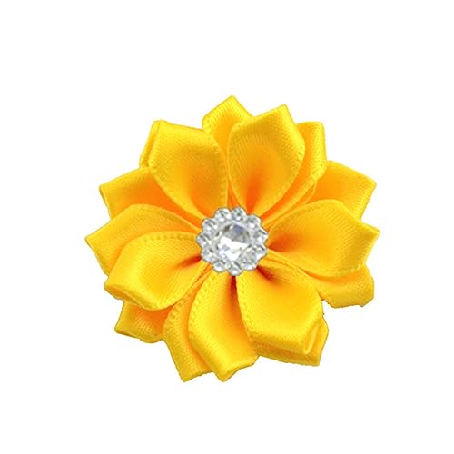 IWOWHERO 40St Bandblumenhandwerk künstliche blüten artificial decorum Applikationen aus Strass-Hochzeitsschmuck gefälschte Blumenköpfe Blumenanhänger nähen gefälschte Schleifenblume von IWOWHERO