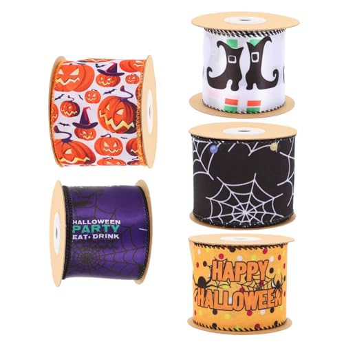 IWOWHERO 5 Rollen Halloween-ribbon- -verpackungsband DIY Garland-band von IWOWHERO