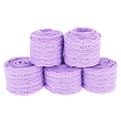 IWOWHERO 5 Rollen Spitze wickeln Basteln Geburtstag Schnürsenkel Weihnachtsband ribbon schienbeinschoner tape geschenkpaket dekobänder Bowknot-Zubehör Bänder binden Polyestergarn Lavender IWOWHERO 5 Rollen Spitze wickeln Basteln Geburtstag Schnürsenkel Weihnachtsband ribbon schienbeinschoner tape geschenkpaket dekobänder Bowknot-Zubehör Bänder binden Polyestergarn Lavender von IWOWHERO