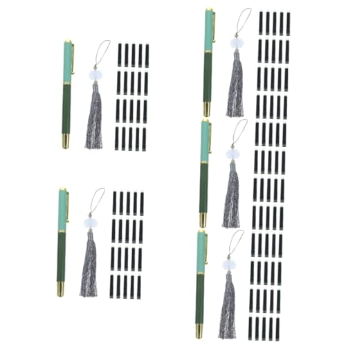 IWOWHERO 5 Sets Füllfederhalter Pinselstifte Kalligraphie Pinselstift Füllfederhalter Aqua Pinselstift Nachfüllung Pinselmarker Nachfüllbarer Pinselstift Nachfüllbarer von IWOWHERO