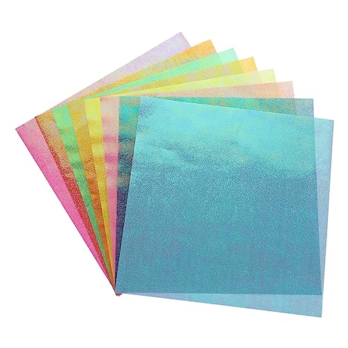 IWOWHERO 50 Blatt Origami DIY-Papier Quadrate basteln Faltpapier Bastelpapier zum Selbermachen Kartenpapier selber machen buntpapier handystativ glänzendes Papier farbiges Papier von IWOWHERO