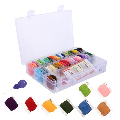 IWOWHERO 50 Stickanzug Stickset für Kinder Kreuzstichpackungen für Kinder Stickerei-Nähset Kreuzstich-Werkzeugsatz embroidery craft kit Stickwerkzeuge Stickerei-Starter-Kit Hölzern von IWOWHERO