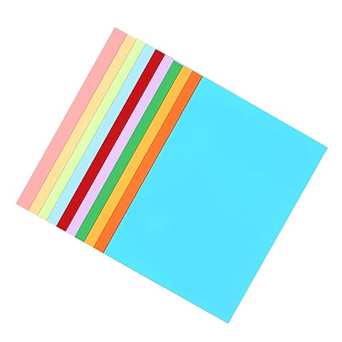 IWOWHERO 50 Stück Bastelpapier Kopierpapier A4-karton Malpapier Für Kinder Malen Papier Zeichenpapier Für Kinder Farbiges Druckerpapier Farbiges Papier Für Kinder Kunstmalpapier von IWOWHERO