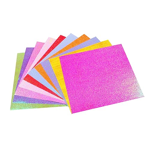 IWOWHERO 50 Stück Glitzerndes Origami Konstruktionspapier Für Origami Sets Für Geschenkpapier Origami Papier 6 X 6 Origami Papier Faltset Origami Papier Für Flimmerpapier von IWOWHERO