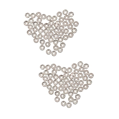 IWOWHERO 500 Stück Spacer Perlen Runde Spacer Charms Spacer Charms Für DIY Handgefertigte Biegeringe Strass Zubehör Schmuck Biegeringe Runde Biegeringe Radförmige Lose Perlen von IWOWHERO