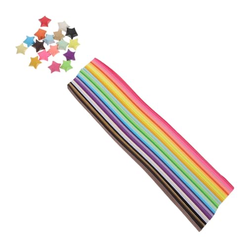 IWOWHERO 540 Stk Wunschflasche Origami bastelkasten buntpapier manifold origami Origami-Sternenpapier Papierstreifen für Sterne Origami-Sternenstreifen Sterne aus Papier Colorful von IWOWHERO