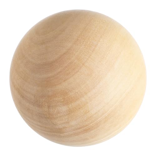 IWOWHERO 5st 9 Cm Runde Kugel Kleine Runde Kugel Ersatzbälle Kugeln Aus Buchenholz Runde Bastelbälle Hartholz 20cmholz Glatte Birkenkugeln Bastelball Bemalter Spielzeugball Hölzern von IWOWHERO