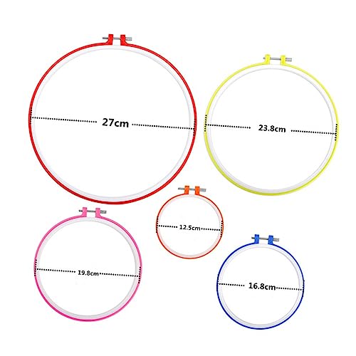 IWOWHERO 5st Stickkreis Selber Machen Nährahmen Für Anhänger Kreuzstichkreis Praktische Kreuzstichringe Stickkreuz Kleine Stickerei Stickrahmen Kreuzstichzubehör Handarbeitsreifen von IWOWHERO