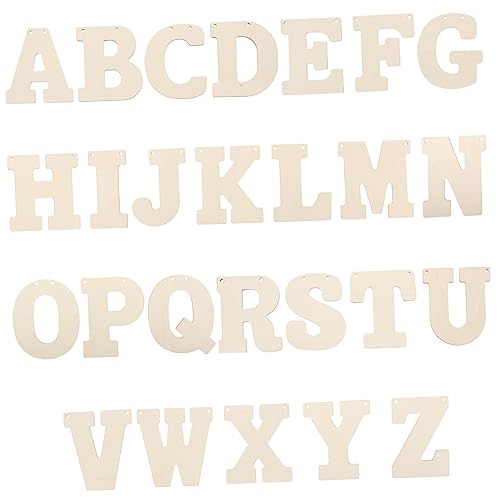 IWOWHERO 66st Holzspäne in Buchstabenform Fotopuzzle Briefe Aus Pappe Ausschnitt Aus Leeren Buchstaben Bastelbrief Buchstabendekor Leere Rätsel Zum Zeichnen Alphabet-puzzle Große Buchstaben von IWOWHERO