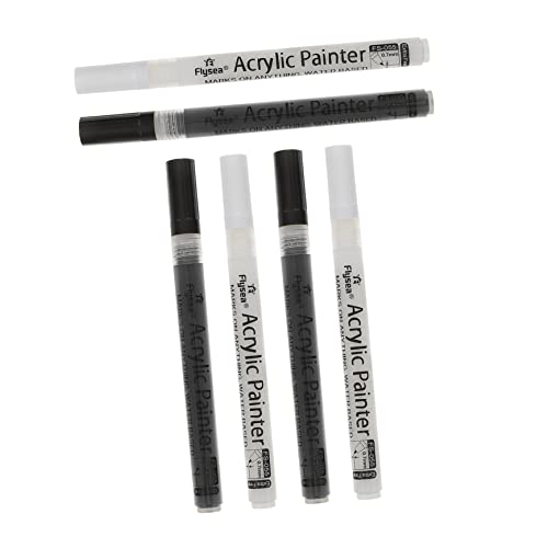 IWOWHERO 6st Acrylmarker Farbige Stifte Weiße Markierungsstifte Textmarker Zeichenstift Flüssiger Kreidemarker Kindermarker Fingernagel-kit Markierungen Marker Auf Wasserbasis Stiftmarker von IWOWHERO