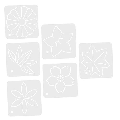 IWOWHERO 6st Stickvorlage Blumen-patchwork-lineal Kleiderschablonen Selber Machen Blumendesign-patchwork-schablonen Quiltlineale Und Schablonen Blumen-quilting-schablonen Pp Transparent von IWOWHERO