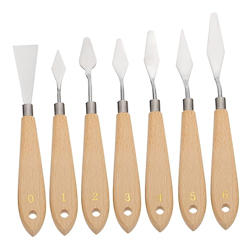 IWOWHERO 7 Stücke Malerei Sklerer Kunst Malerei Spatulas Gouache Scracers Malerei Lieferungen von IWOWHERO