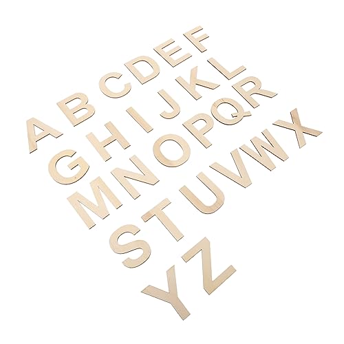 IWOWHERO 78 Stück Holz 26 Buchstaben Aufkleber Letraset Buchstaben Des Alphabets Briefe Buchstaben Aus Pappmaché Protokoll Papier Holzausschnitte Hängende Verzierung Hölzern von IWOWHERO