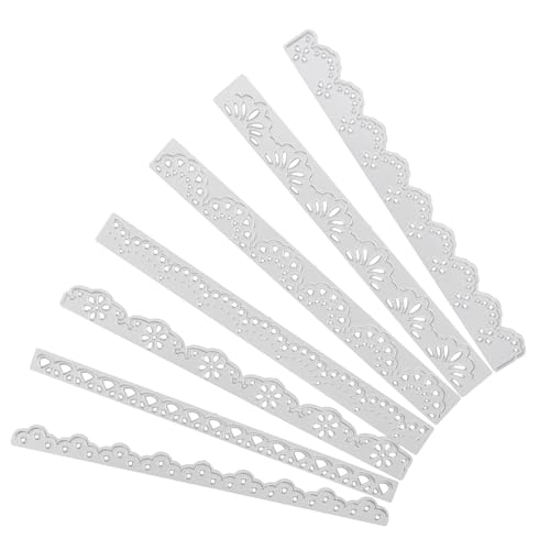 IWOWHERO 7St Spitze sterben bastelmesser handwerk schneiden sterben Prägemappen Stanzformen Dekor filigrane Stanzformen Scrapbooking-Formen Metallschablone Kohlenstoffstahl Silver von IWOWHERO