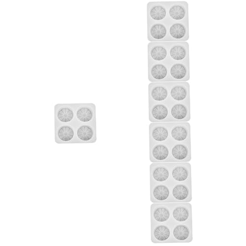 IWOWHERO 7st Quad-zitronenform Cakesicles Schimmel Fruchtseifenformen Seifenkerzenform Schokoladenformen Handgemachte Seife Sterben Geleefrüchte Süßigkeiten 3d-kerzenformen Weiß Kieselgel von IWOWHERO