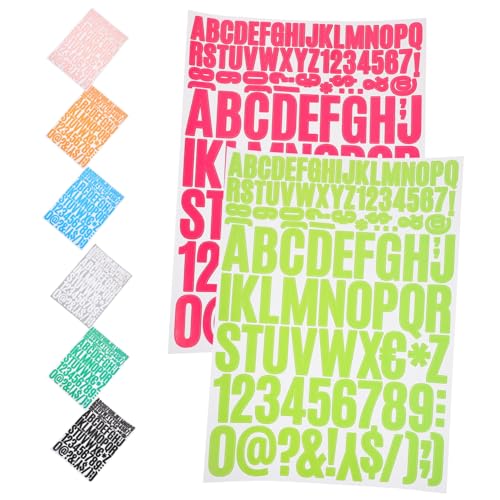 IWOWHERO 8 Blätter selbstklebende Aufkleber benutzerdefinierte Aufkleber Punkt nummeriert stickers aufkleber vinyl sticker Scrapbook-Aufkleber Alphabet-Zahlenaufkleber Vinyl-Aufkleber von IWOWHERO