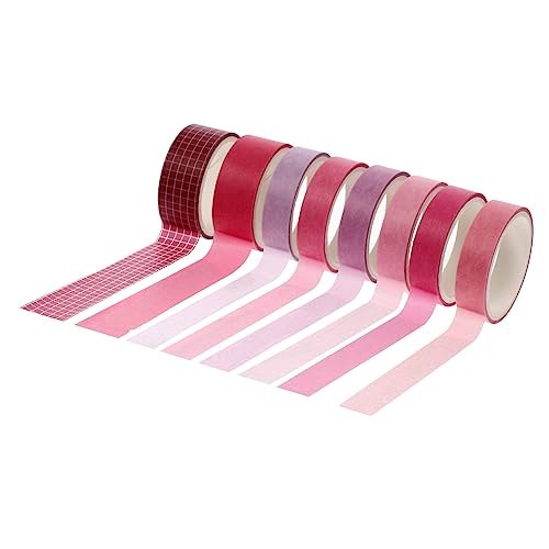 IWOWHERO 8 Rollen Einfarbiges Washi Tape scheckheft scrapbbok Aufkleber für Geschenkverpackungen Scrapbooking-Bänder dekoratives klebeband für einklebebuch selbstklebende Bänder von IWOWHERO