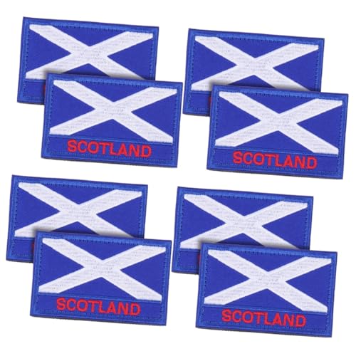 IWOWHERO 8 Stk Schottischer Patch Wiederverwendbare Kleidungsflicken Länderflaggen-patch Gestickte Applikationen Schottland Außenflagge Outdoor- Diy-patches Für Kleidung Polyester von IWOWHERO