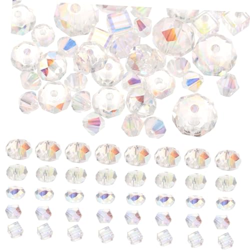 IWOWHERO 90St Transparente ab-farbige Perlen dekorative Perlen lose Perlen für DIY Schmuck lose Perlen ab Farbe Perlen rolf zuckowski weihnachten weihnachen lose Perlen aus Glas Glasperlen von IWOWHERO