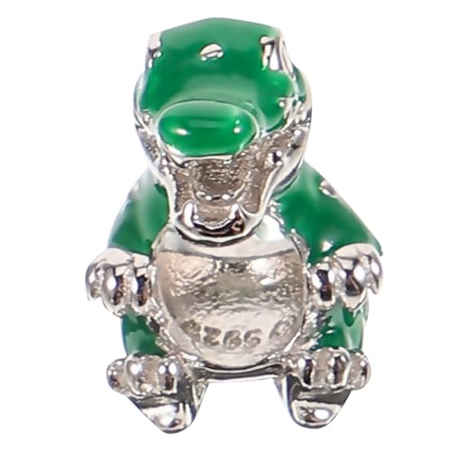 IWOWHERO -Alligator-Perlen Armbandperle selber machen Bettelarmband silberne Charm-Anhänger armkette bracelet ohrringe silberne silberne Perlenverzierung Silber- Green von IWOWHERO