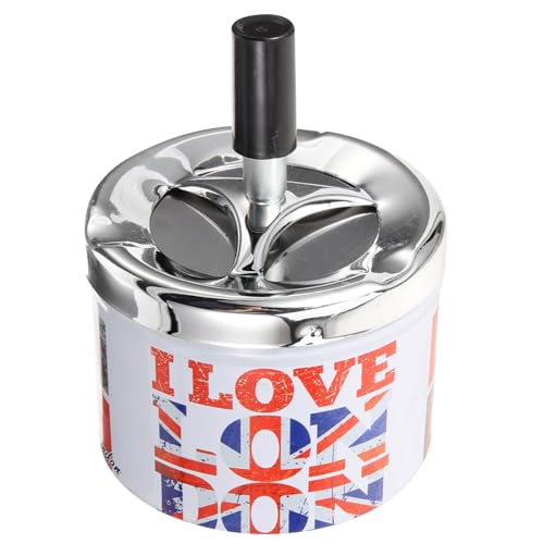 IWOWHERO Aschenbecher Luft automatisch Rauch Jumbo Trichter portable ashtray räuchern zubehör räucher zubehör ash tray Halter für Räucherofen Schreibtischablage Souvenir- Weißblech von IWOWHERO