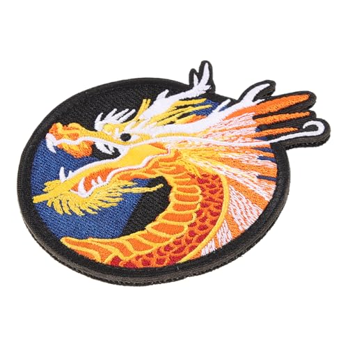 IWOWHERO DIY-Rucksackflicken rucksack patch kletteissen Kleidung Reparatur Patch Drachen Applikation für Kleidung Drachen Abzeichen Polyester-Kleidungsaufnäher gestickter DIY-Patch Nylon von IWOWHERO