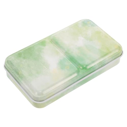 IWOWHERO Farbmischpalette licht an raufaserfarbe STO Farbe das Edith Eger Wasserfarben Fächer Farbkoffer Aquarell halbe Dose Leere Aquarellpalette Kunst-Malkästen Eisen von IWOWHERO