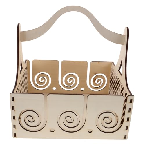 IWOWHERO Garnspender Garnbecher Garnhalterschale Strickschale Garnschale häkeln Fadenhalter Garn Ball Halter Großer Garnorganizer praktischer Garn-Organizer Garnhalterspender hölzern Beige von IWOWHERO