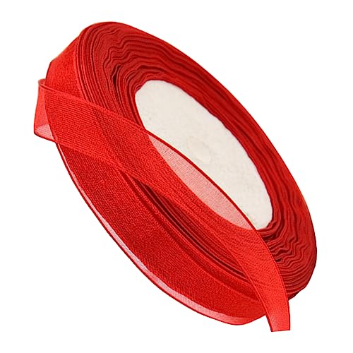 IWOWHERO Gürtel aus Schneegaze seidenband ribbon hochzeitdeko Schneiderschere ripsband Bänder für Blumensträuße rotes Chiffonband schneidbar Band zum Verpacken von Geschenken Netzband Nylon von IWOWHERO