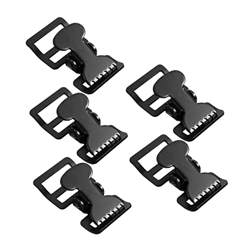 IWOWHERO Gürtelschnallen 5 Stück Gurtband-Clips Metallklammern Robuste Kleidung Geknotete Schnallen Riemenschnalle Robuste Seitliche Eisen Schwarze Schnalle Für Gurtband Gürtelclip-Schnalle von IWOWHERO