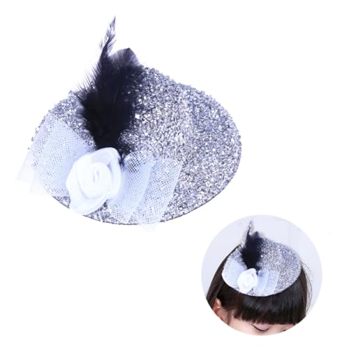 IWOWHERO Kopfschmuck Für Frauen Mädchen Hut Mädchen Kopfschmuck Puppenhüte Zum Basteln Mini-hutclip Fascinators Hut Für Frauen Mini-hüte Haarklammer Koreanische Version Damen Zubehör von IWOWHERO