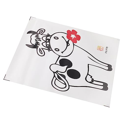 IWOWHERO Kuh-Aufkleber Cartoons Wandkunst Kuhbecher Kuh-Wand- Wandtattoos kinderzimmer sticker tiersticker Kuh Wanddeko die Tapete Kinderzimmer Wandtattoo Tapete für Wohnzimmerwand PVC von IWOWHERO