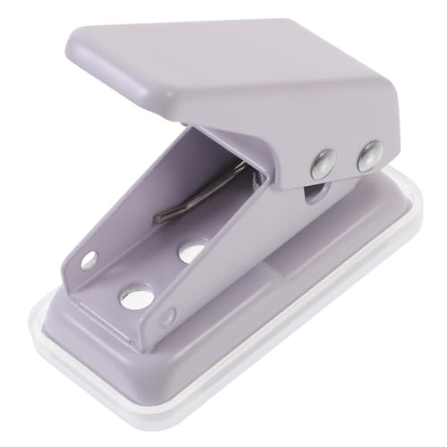 IWOWHERO Mini-Locher Rundlochzange Bastel-Lochstanzwerkzeug Innenseitenlocher Papierstanzwerkzeug Bürobedarf bastel stanzmaschine hole punch Desktop-Lochwerkzeug Puncher Metall Lavender von IWOWHERO