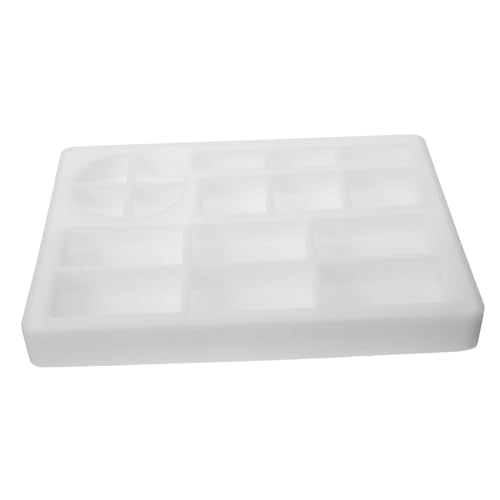 IWOWHERO Palettenform Schmuckablage Obstformen Tabletts DIY Wasserklarform Silikonform Kristallharz Gießform die Silikonform Formen aus Epoxidharz praktische Tablettform Kieselgel Weiß von IWOWHERO