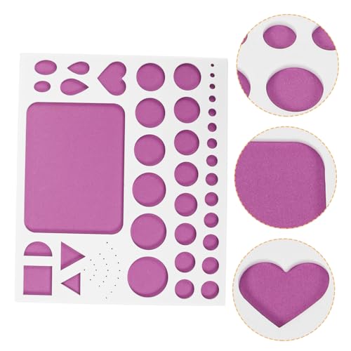 IWOWHERO Papiervorlage Quiltlineale Quiltschablonen Quiltzubehör Quiltwerkzeuge Quiltvorlagen Quilling Kits Für Anfänger Quilling Vorlagenwerkzeug Lila Rückwand Eva von IWOWHERO