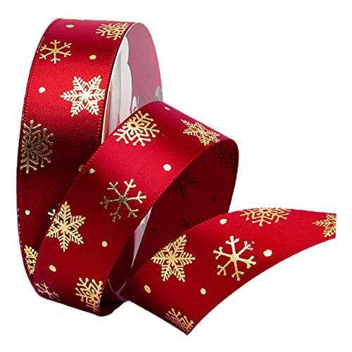 IWOWHERO Polyester Heißprägeband 1 Rolle Für Weihnachtsdekoration Und Geschenkverpackung Ideales Seil Für Dekoschleifen Und Bastelprojekte Festlichem Design von IWOWHERO