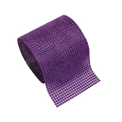 IWOWHERO Strass-Mesh Hochzeitsdekoration Aufkleber mit Strassbändern Hochzeitstorte-Dekor Kuchen Topper hochzeits dekoration wedding decoration Diamantband Hochzeitstorte Dekoration Violet von IWOWHERO